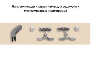 Направляющая и механизмы верхний подвес для радиусных межкомнатных перегородок Бобруйск